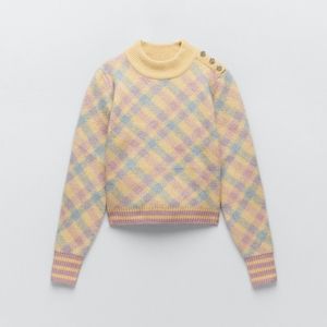 BNWT Zara Argyle Sweater S